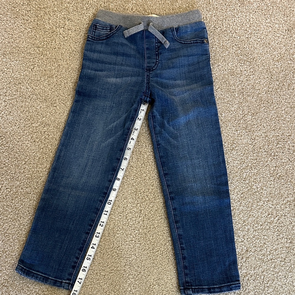 Tucker + Tate Boys Blue Jeans with Gray Waistband-Size 5